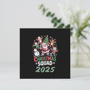 Personalized Christmas Squad 2025 Santa Family Holiday Card