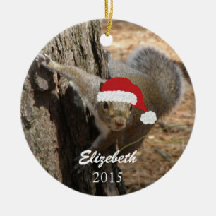 Personalized Christmas Squirrel Ornament