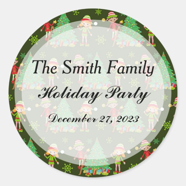 Personalized Christmas Sticker (Front)