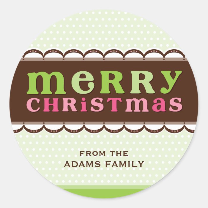 PERSONALIZED CHRISTMAS STICKER  candyfloss 2
