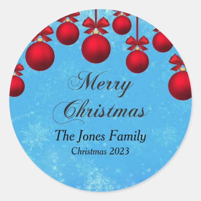 Personalized Christmas Stickers (Front)