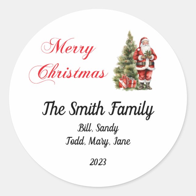 Personalized Christmas Stickers  (Front)