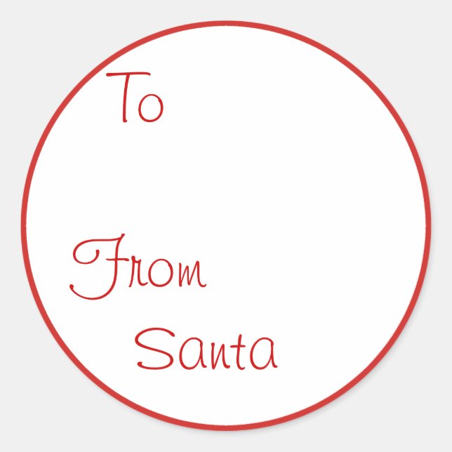 Personalized Christmas stickers with red border (Front)