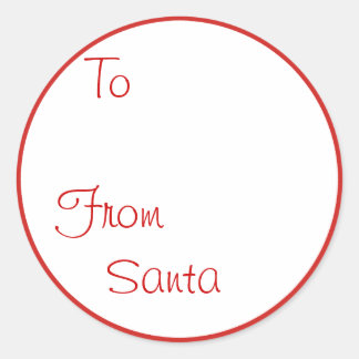 Personalized Christmas stickers with red border