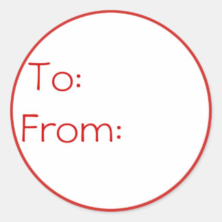 Personalized Christmas stickers with red border