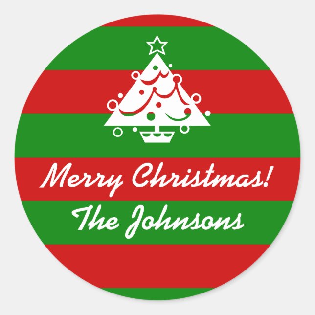 Personalized Christmas stickers | Xmas gift tags (Front)