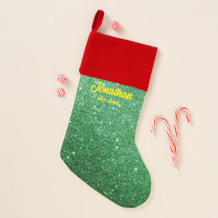 Personalized Christmas Stocking – Glitter Monogram