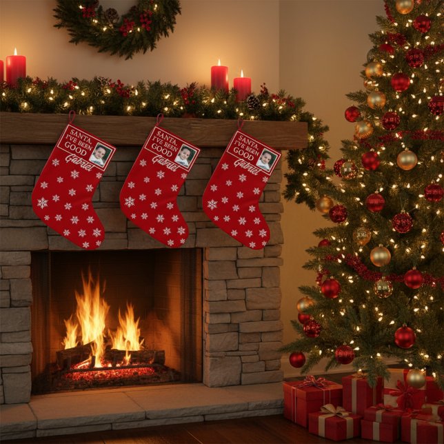 Personalized Christmas Stocking with Photo, Name (Creator Uploaded)