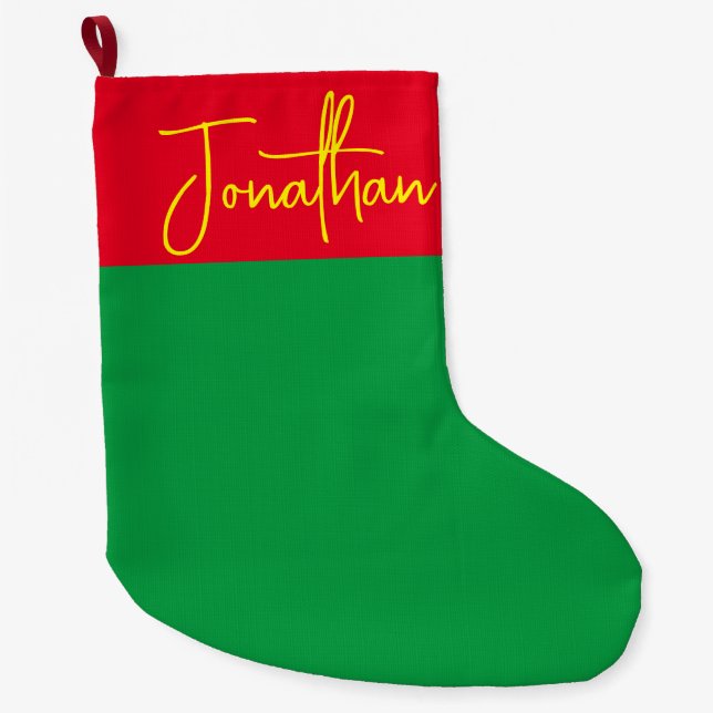 Personalized Christmas Stockings, On Sale Custom Large Christmas Stocking (Front)