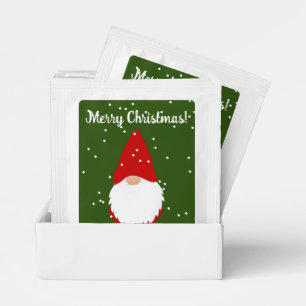 Personalized Christmas tea bags with cute gnome Bag Drink Mix