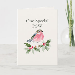 Personalized Christmas Thank You for Special PSW Card