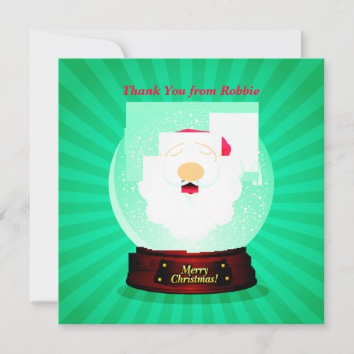 Personalized Christmas Thank You from Child Fill Invitation