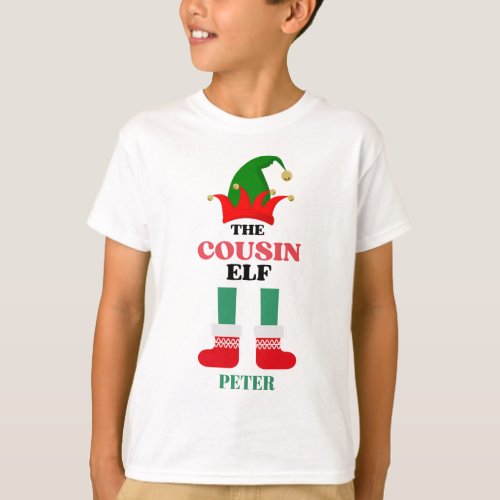 Personalized Christmas The Cousin Elf T_Shirt