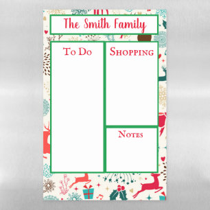 Personalized Christmas Theme Magnetic Dry Erase Sheet