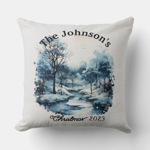 Personalized Christmas Throw Pillow