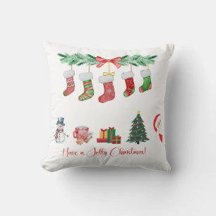 Personalized Christmas Throw Pillow