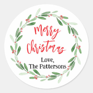 Personalized Christmas Treat Bag Envelope Seals