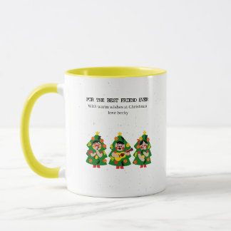 Personalized Christmas Tree  "Best Friend Ever"  Mug