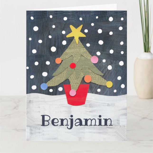 Personalized Christmas Tree Card (Front)