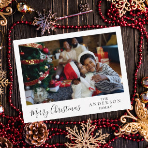 Personalized Christmas tree family  Postcard