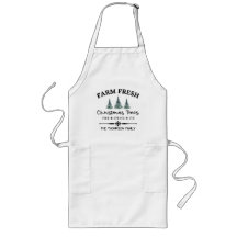 Personalized Christmas Tree Farm Long Apron