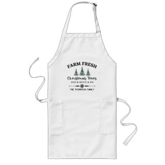 Personalized Christmas Tree Farm Long Apron