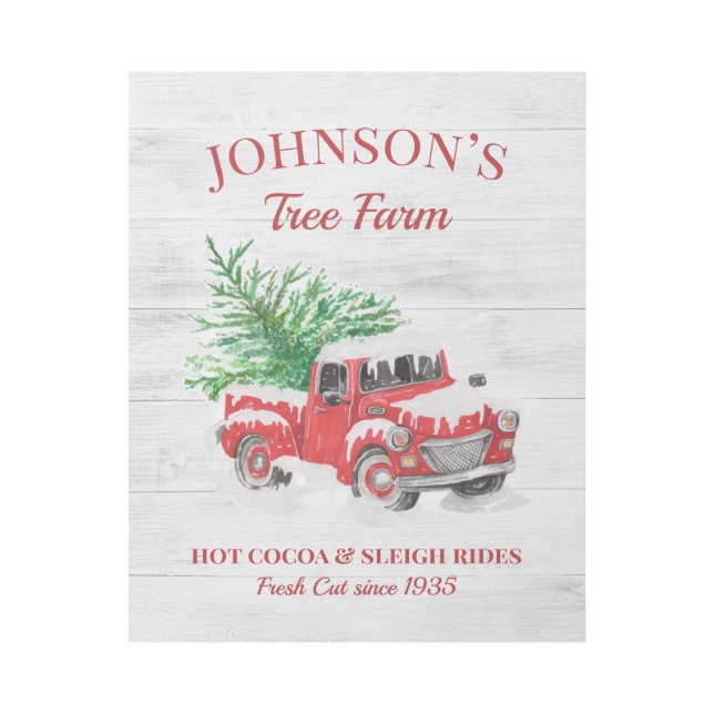 Personalized Christmas Tree Farm Sign (Front)