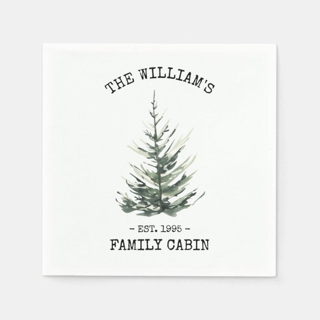 Personalized Christmas tree farmhouse  Napkins (Front)