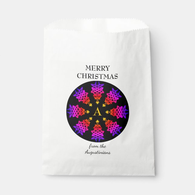 Personalized | CHRISTMAS TREE | Festive Holiday Favor Bag (Front)