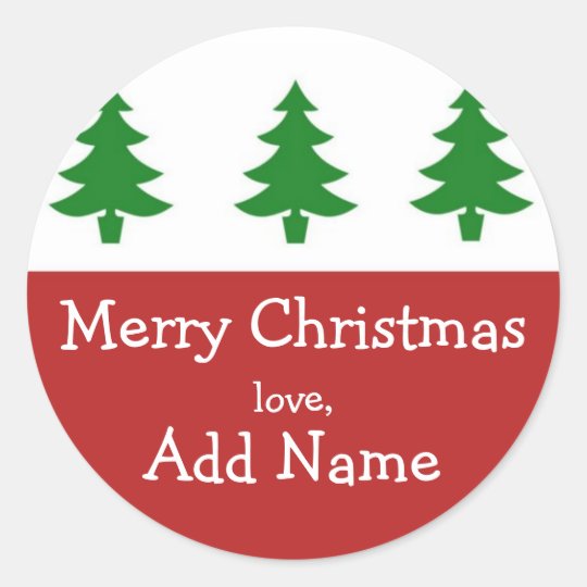 Personalized Christmas Tree Gift Sticker