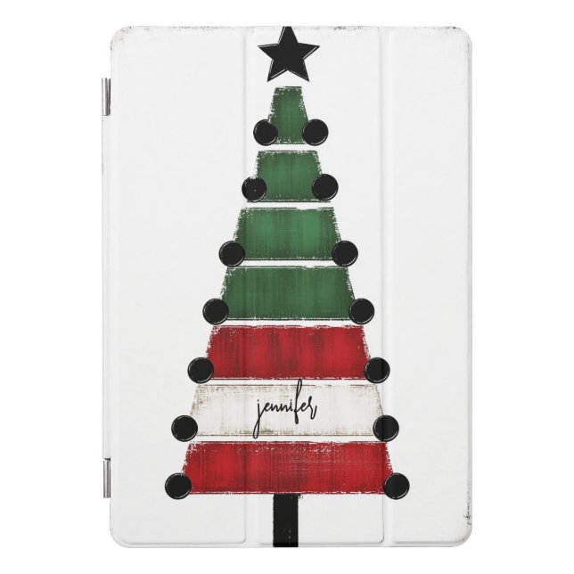 Personalized Christmas Tree iPad Pro Cover (Front)