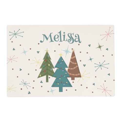 Personalized Christmas Tree Laminated Placemat
