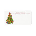 Personalized Christmas Tree Mailing Labels<br><div class="desc">Traditional Christmas tree decorates this personalized address label. You can add your own address at the top,  when you order. Then as you need to send out cards and packages just add the recipients' names. These will even fit in your printer.</div>