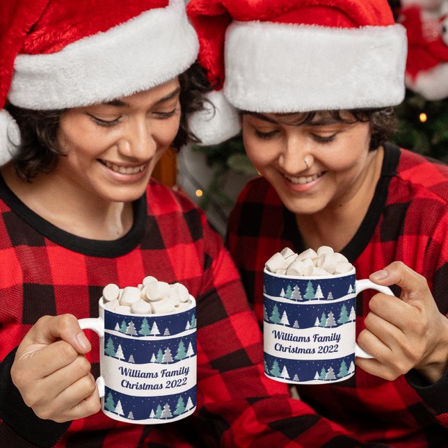 Personalized Christmas Trees Cute Winter Coffee Mug (Creator Uploaded)