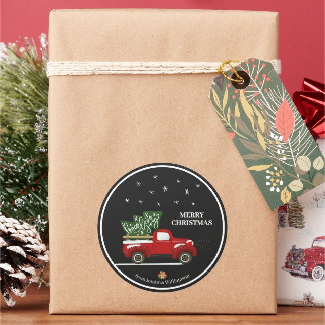 Personalized Christmas Truck Stickers (Holiday)