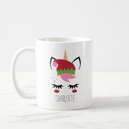 Personalized Christmas Unicorn Christmas Mug