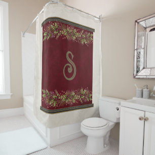Personalized Christmas Vintage Shower Curtain
