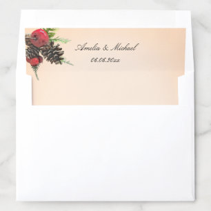Personalized Christmas Wedding Envelope Liner