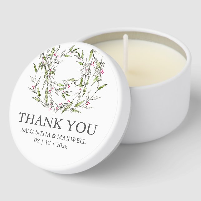 Personalized Christmas Wedding Favors Mini Candle Favors (Corner)