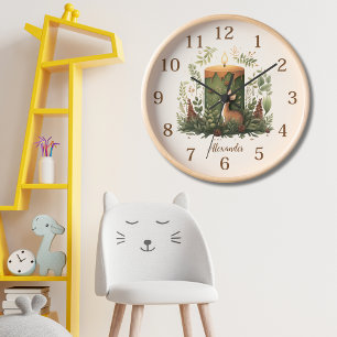 Personalized Christmas Whimsical Baby 1st Christma Clock