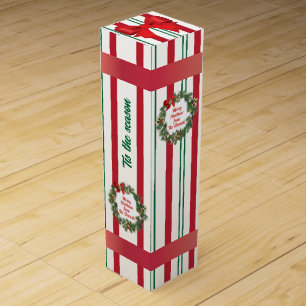 Personalized Christmas Wine Box