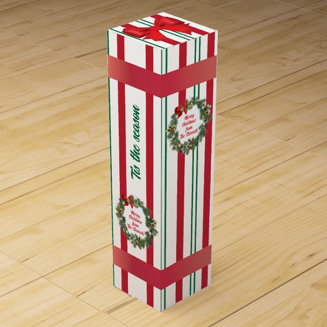 Personalized Christmas Wine Box (Front)