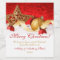 Personalized Christmas Wine Labels | Gold Red