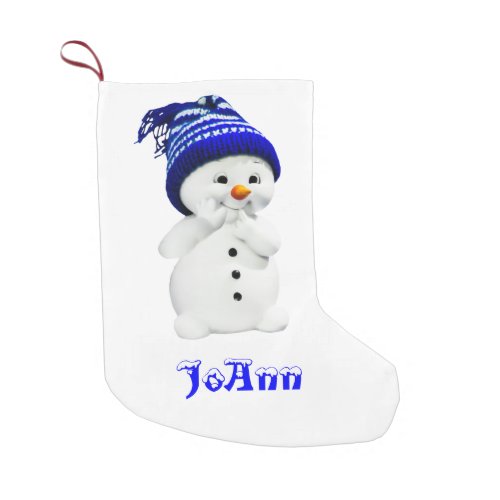 Personalized Christmas Winter Snowman Small Christmas Stocking