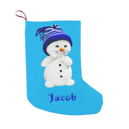 Personalized Christmas Winter Snowman Small Christmas Stocking