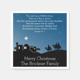 Personalized Christmas Wise Men Bethlehem Paper Napkins