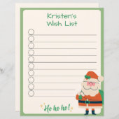 Personalized Christmas Wish List with Checkmarks (Front/Back)