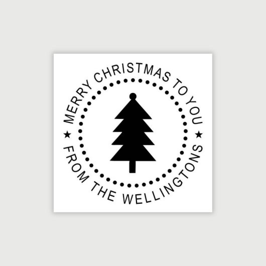 Personalized Christmas with Tree Embosser Seal (Design View)