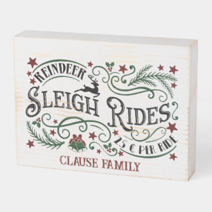 Personalized Christmas Wood Box Sign