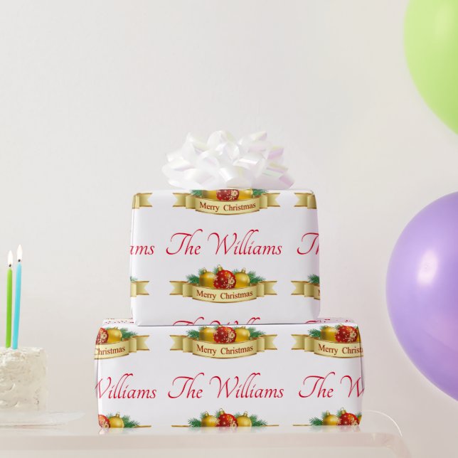 Personalized Christmas Wrapping Paper (Party Gifts)
